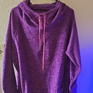 Lukka Purple Women's Hoodie with Pink Drawstrings